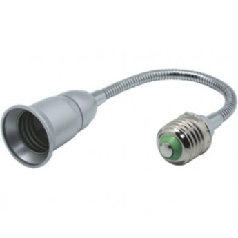 Переходник гибкий ECOLA BASE A7L17SEAY с цоколя E27 на E27, 300мм, серебряный Переходник гибкий ECOLA BASE A7L17SEAY с цоколя E27 на E27, 300мм, серебряный