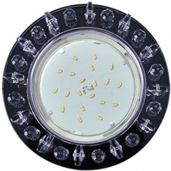 Встраиваемый светильник ECOLA GX53 H4 5361 GLASS FX53RNECB фон черн./центр.часть хром 52x120 Встраиваемый светильник ECOLA GX53 H4 5361 GLASS FX53RNECB фон черн./центр.часть хром 52x120