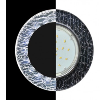 Встраиваемый светильник ECOLA GX53 H4 LD5313 GLASS SE53RCECH хром - колотый лед на черном 38x126 Встраиваемый светильник ECOLA GX53 H4 LD5313 GLASS SE53RCECH хром - колотый лед на черном 38x126